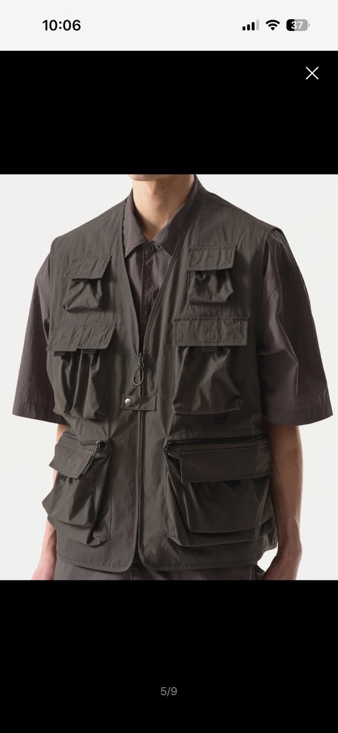 25SS 무신사스탠다드 시티 레저 유틸리티 피싱 베스트 머드 그레이 상품이미지4