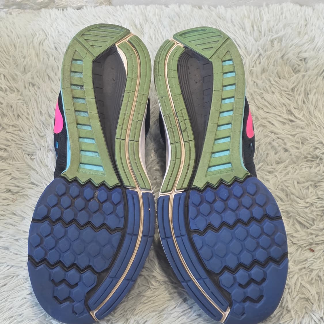 2q-4:나이키 줌 스트럭처 18 블루/블랙 러닝화 (24.5cm) 상품이미지8