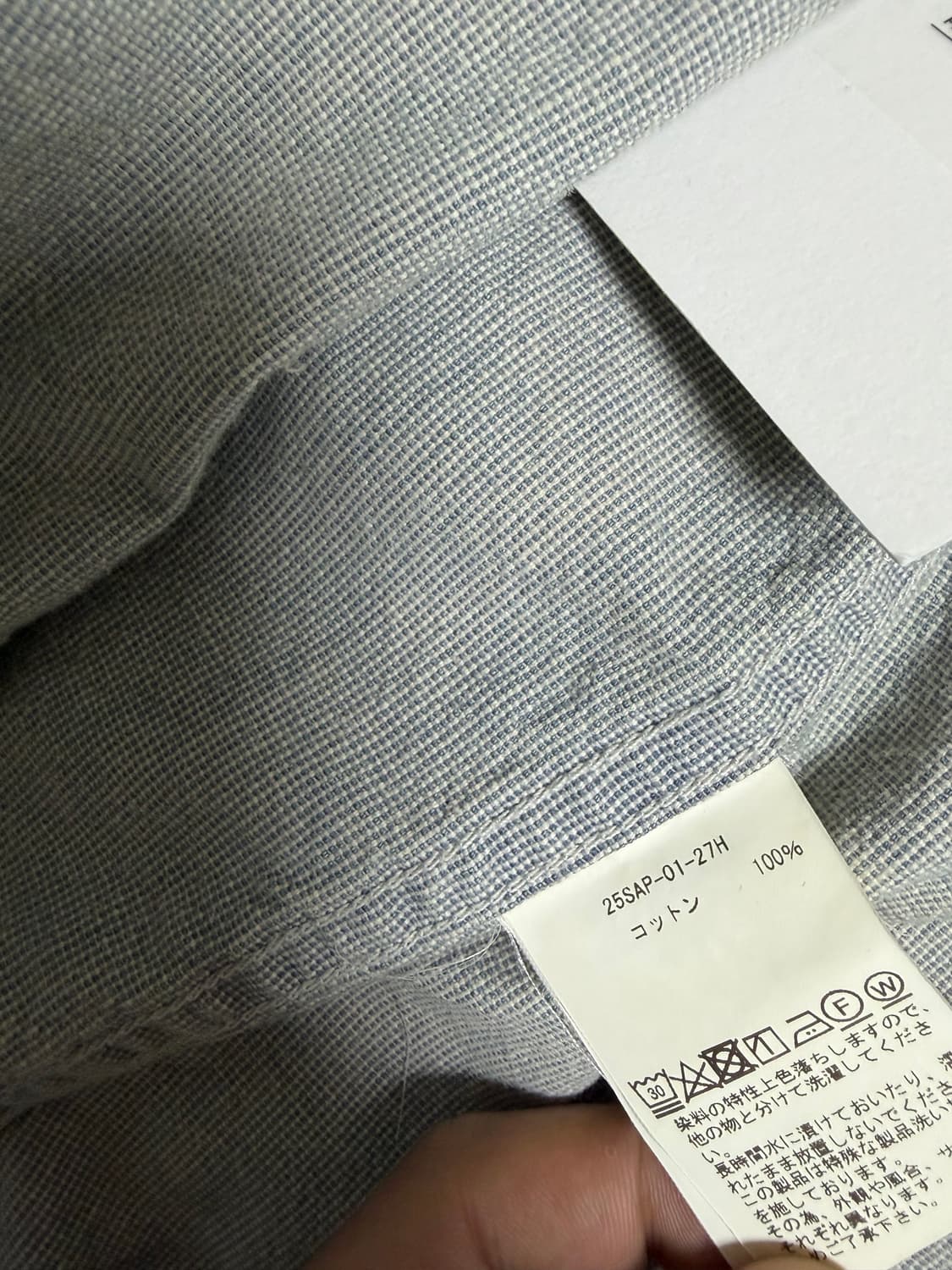 [2] A.presse 아프레쎄 25ss 인디고 핀 체크 커버올 상품이미지3