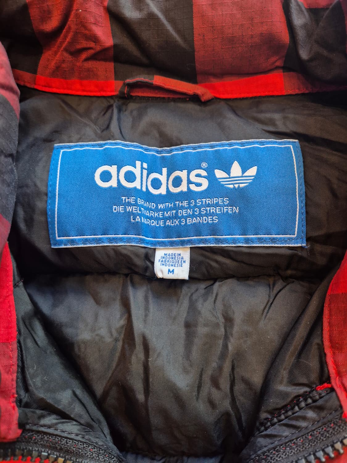 아디다스 체크(화이어버드)패딩 조끼 M 상품이미지2