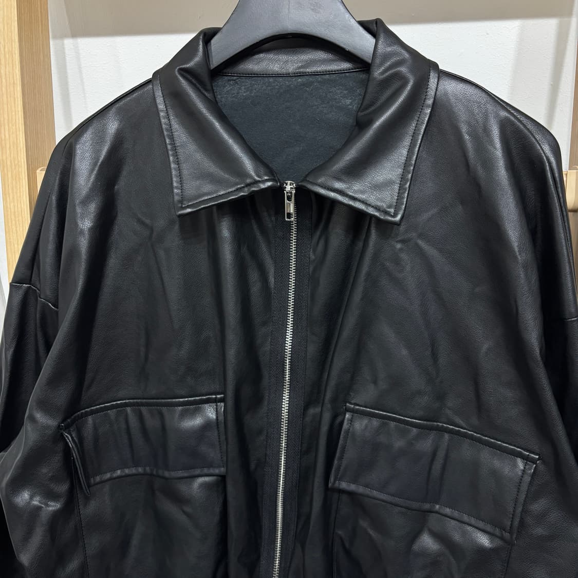 크롭 레더 가죽자켓 상품이미지2