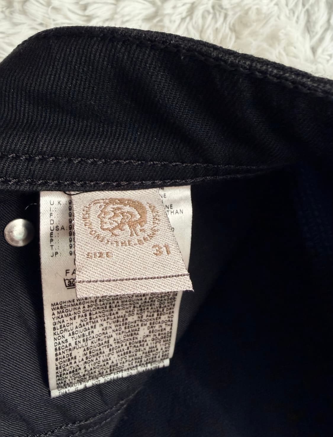 디젤 THANAZ-ZIP 블랙진 W31L32 상품이미지8