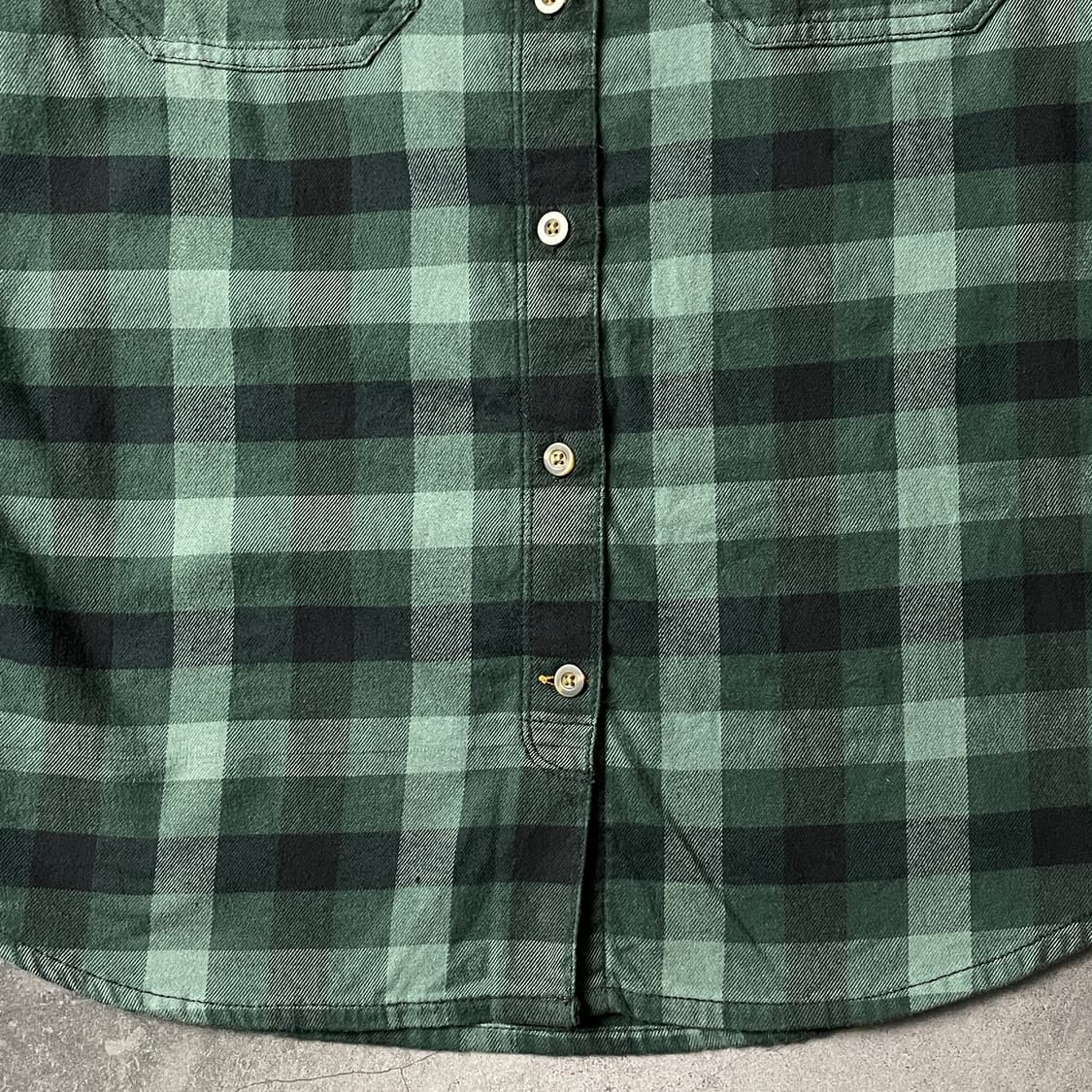 CARHARTT 칼하트 빈티지 그린 체크 워크 셔츠 A00853 상품이미지4