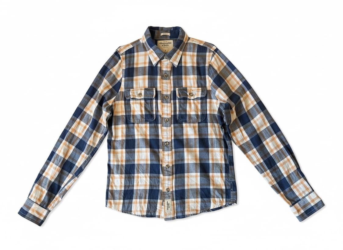 아베크롬비 체크 셔츠 L / 머슬핏 / 상태 좋음 상품이미지1