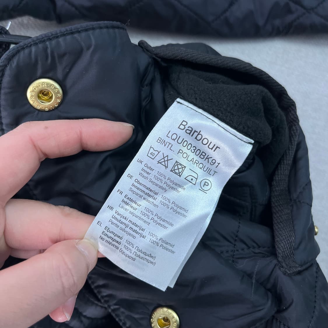 W 95 바버 인터네셔널 퀄팅 벨티드 자켓 상품이미지8