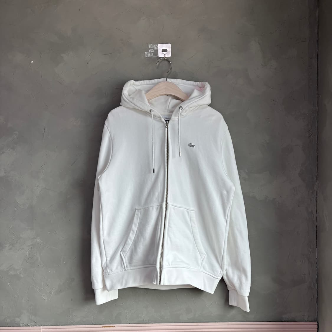 라코스테 후드집업 화이트 상품이미지1