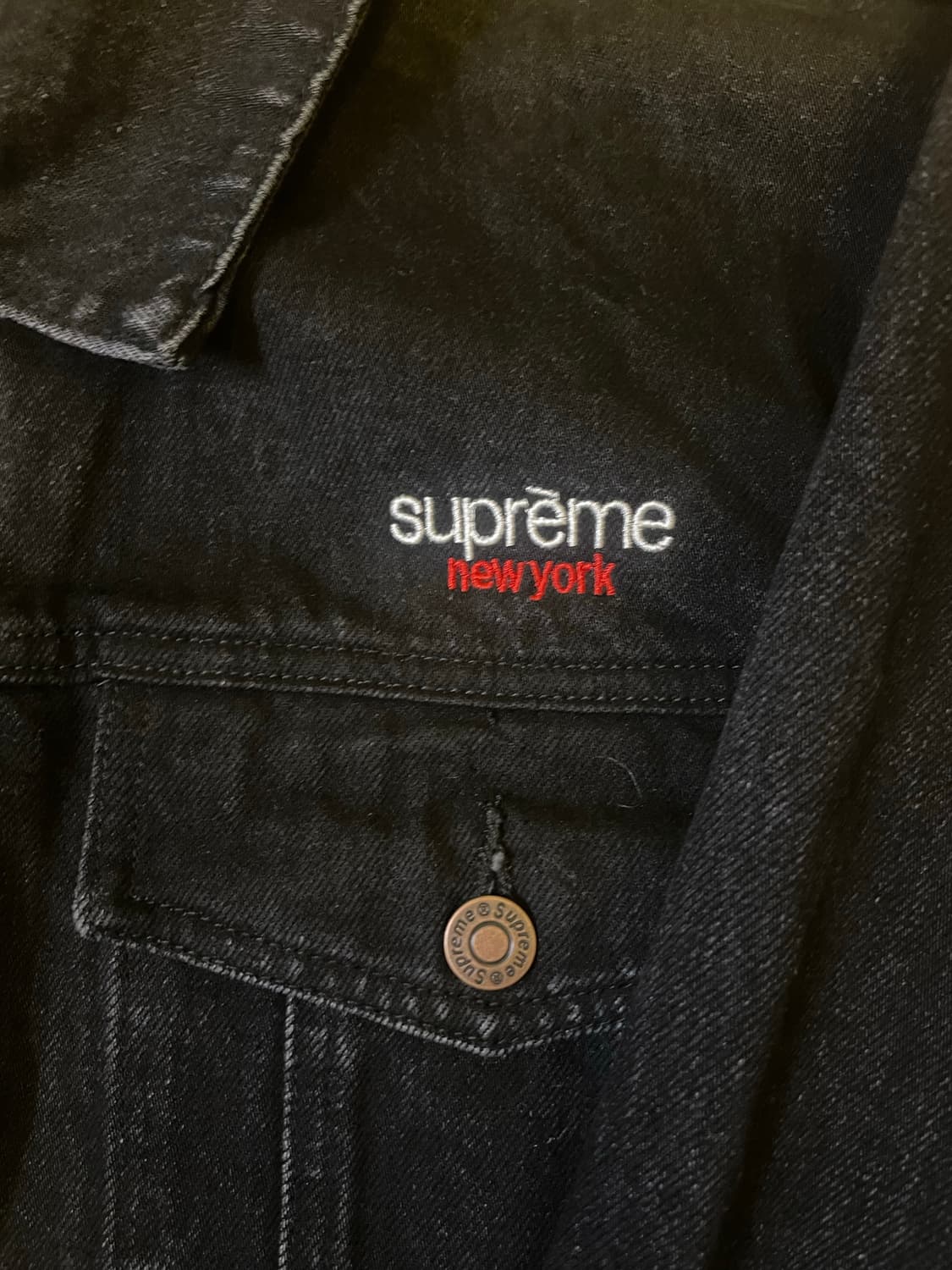 슈프림 데님 트러커 자켓 블랙 - 25SS 상품이미지7