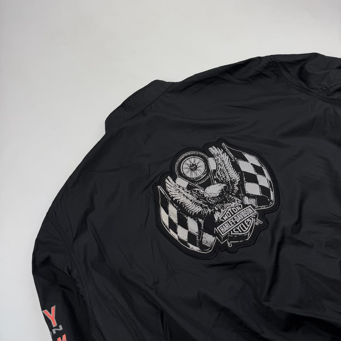 90s 할리데이비슨 빅로고 바람막이 바이커 자켓 상품이미지6