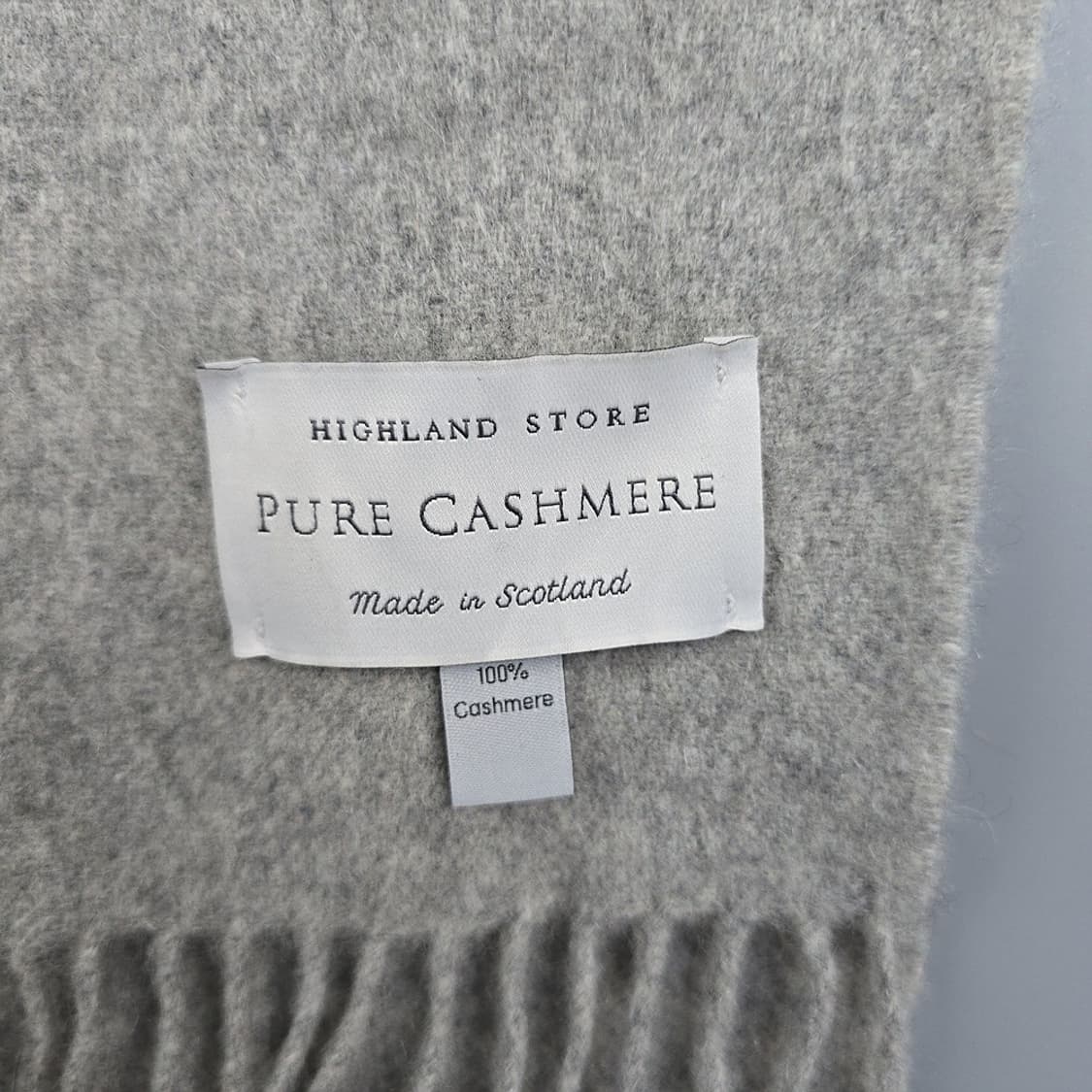 하이랜드스토어(HIGHLAND STORE) 퓨어 캐시미어 머플러 그레이 상품이미지4