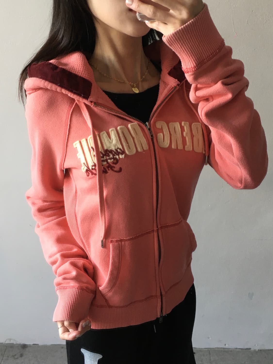 아베크롬비 로고 후드집업 상품이미지2