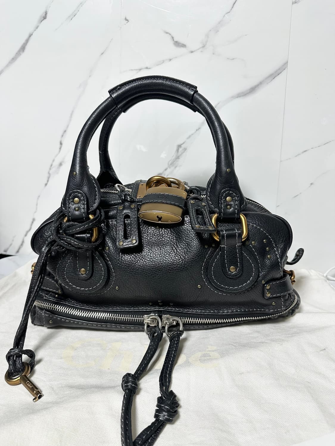 [A+ 정품] 끌로에 패딩턴백 블랙 금장 상품이미지2