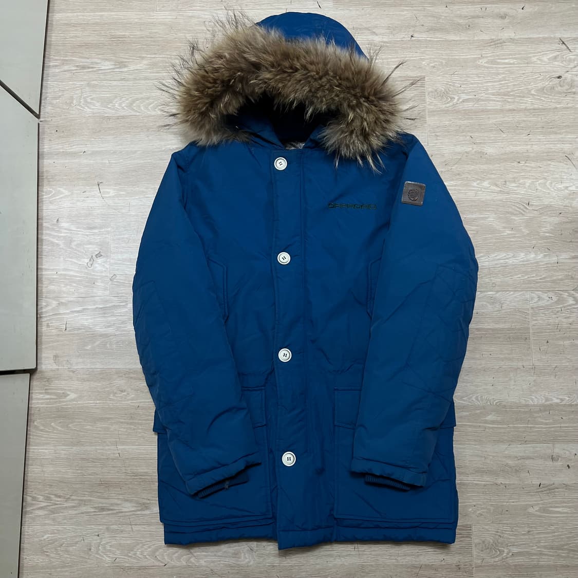 오프로드 옴니히트 로고 와펜 퍼후드 패딩 점퍼 [블루] L/100 상품이미지1