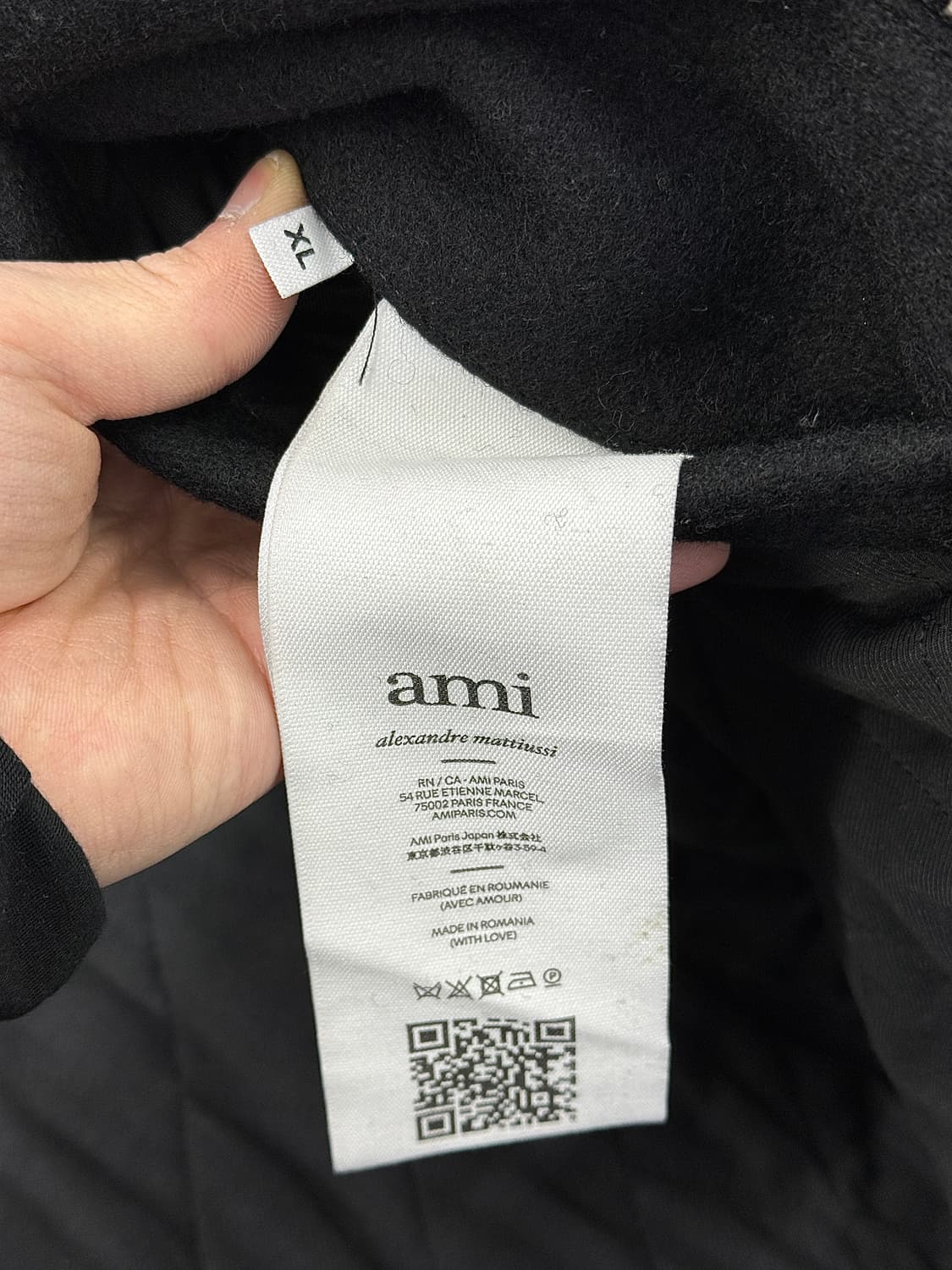 아미 시어링 칼라 봄버 자켓 블랙 상품이미지8