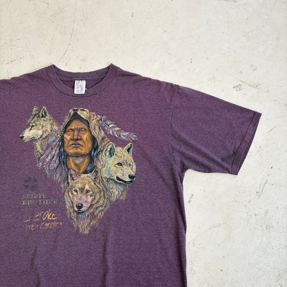 90s USA Native American 빈티지 반팔티 XL 상품이미지2