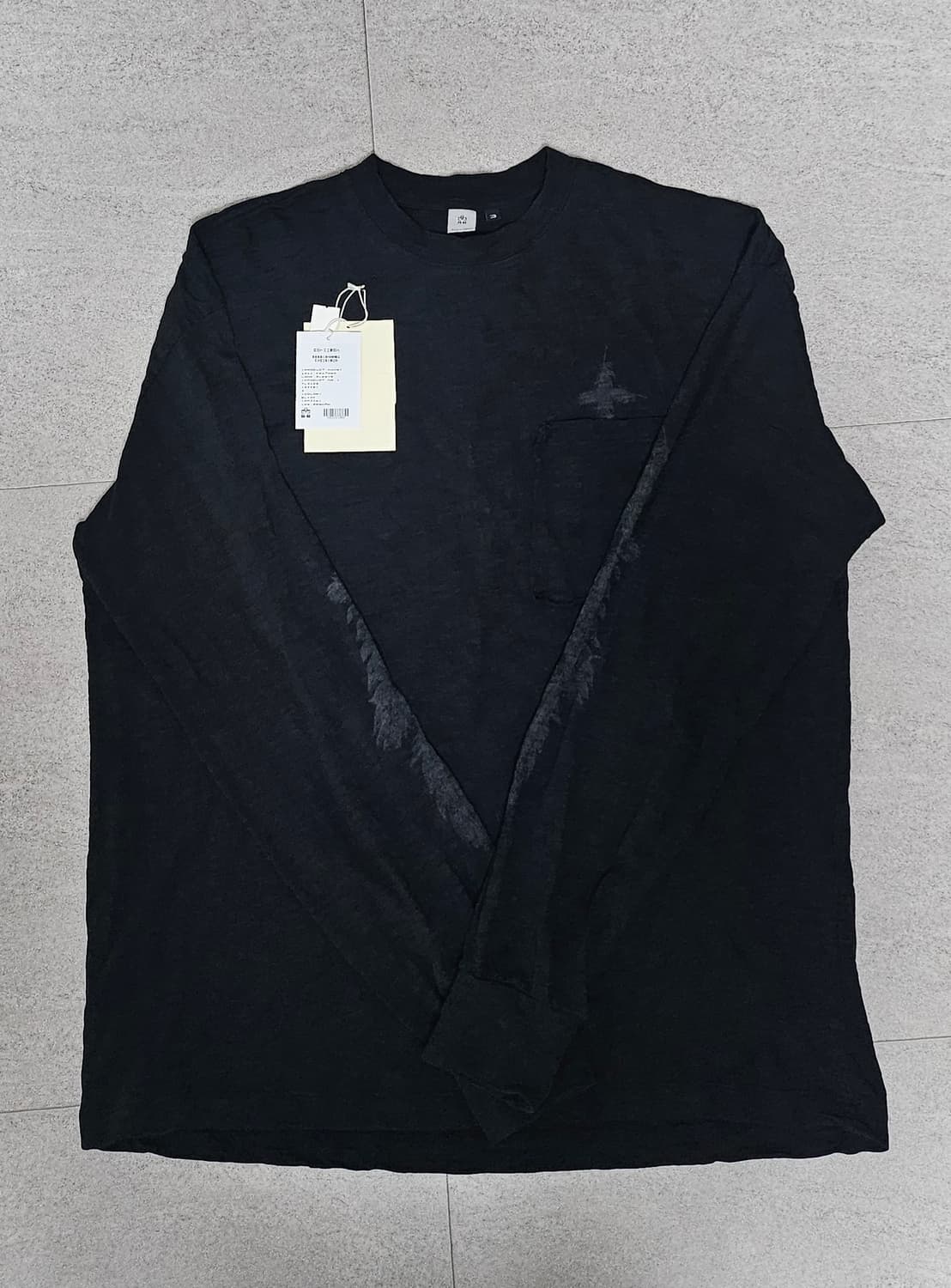 3) 폴리테루 페더 롱슬리브 블랙 상품이미지1