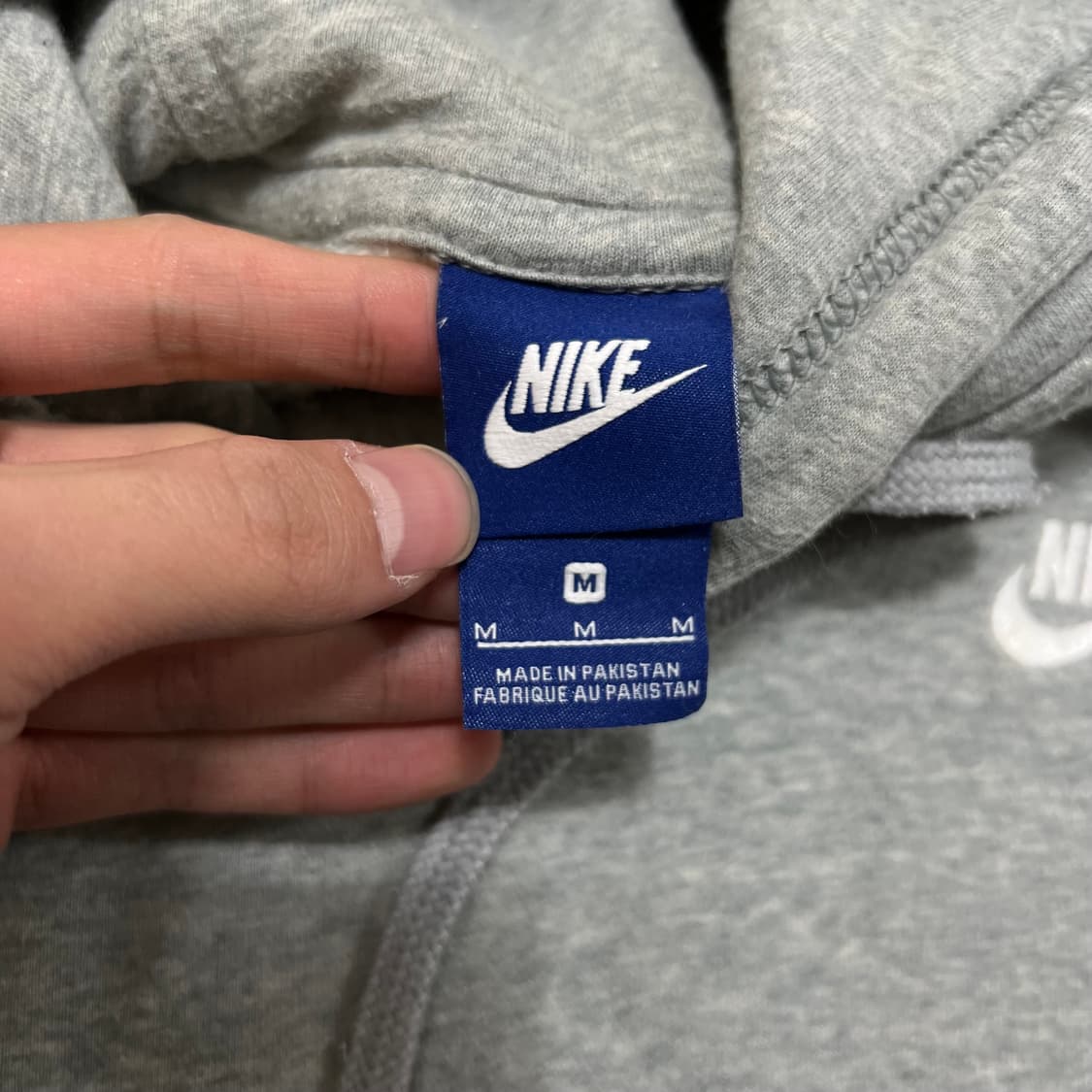 나이키 스우시 로고 기모 안감 후드티 [그레이] M/95 상품이미지5