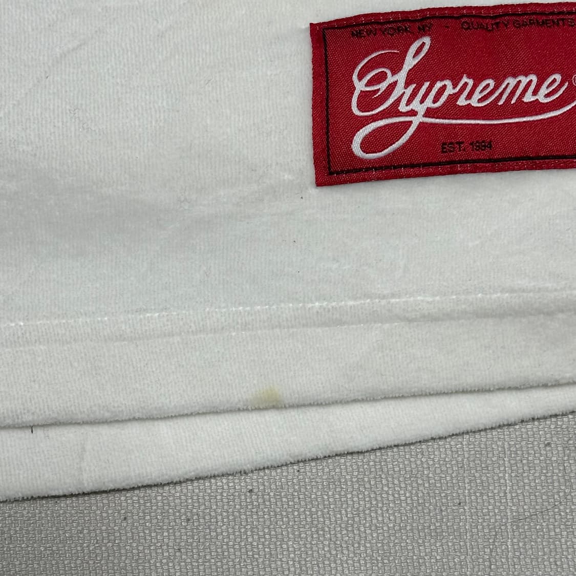 M 슈프림 블루 빅로고 브이넥 반팔 티셔츠 상품이미지9