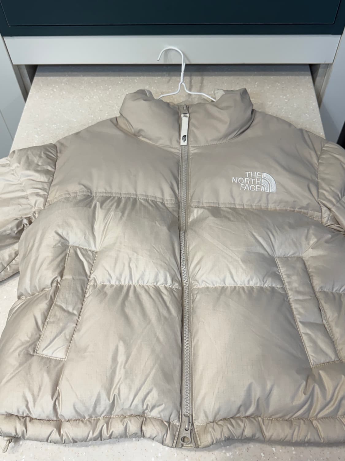 (S) 노스페이스 화이트라벨 눕시 숏패딩 크림 베이지 상품이미지1