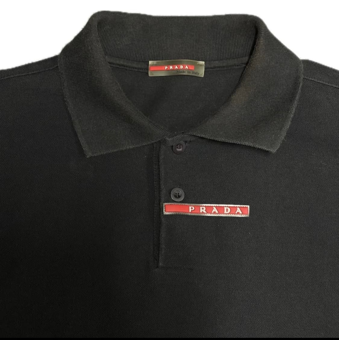  프라다 스포츠 2000s 레드 로고 카라티 상품이미지3