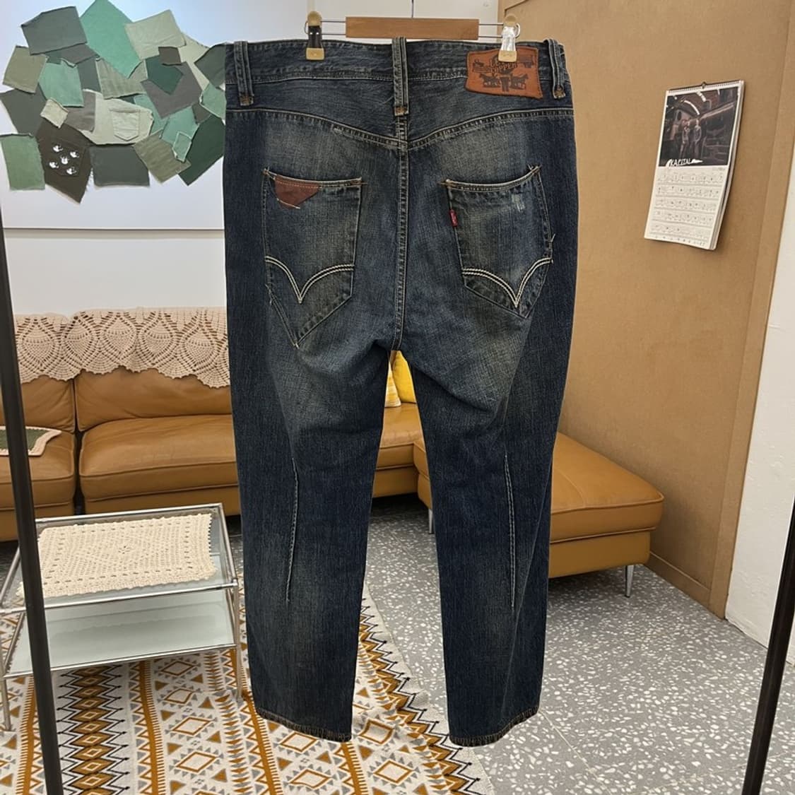 리바이스 쿠퍼 웨스턴 빈티지 포켓 스티치 데님팬츠 34인치 C10605 상품이미지4