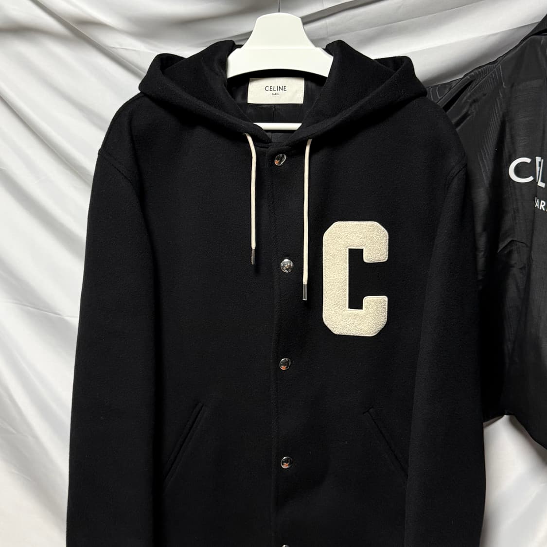 [S+급/오버핏44] 셀린느 더블 페이스 울 코트 테디 자켓 상품이미지2