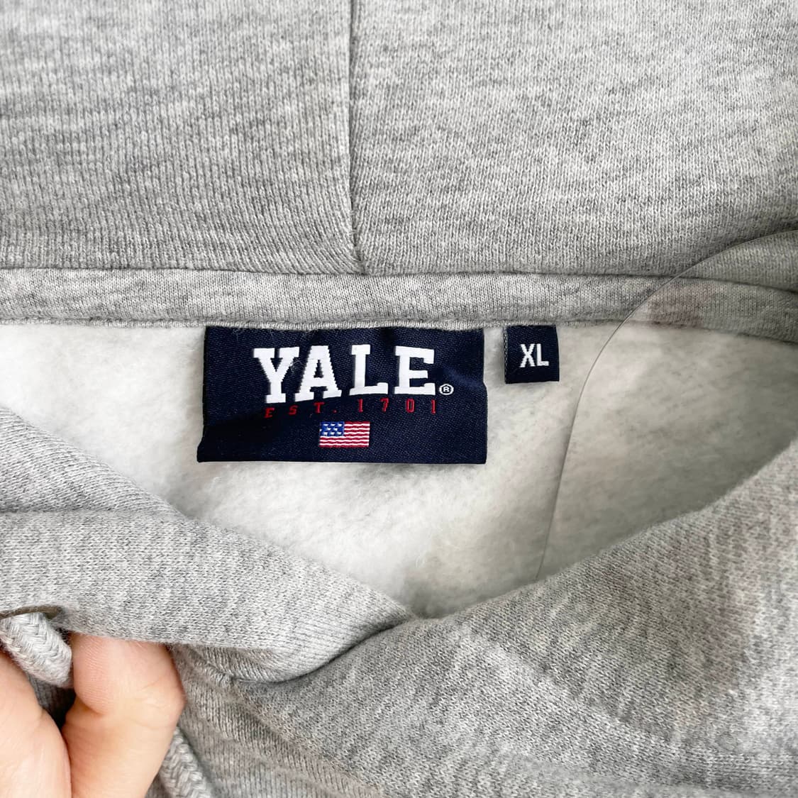 F2 예일(YALE) 스웻 후드 티셔츠 그레이 XL사이즈 상품이미지5