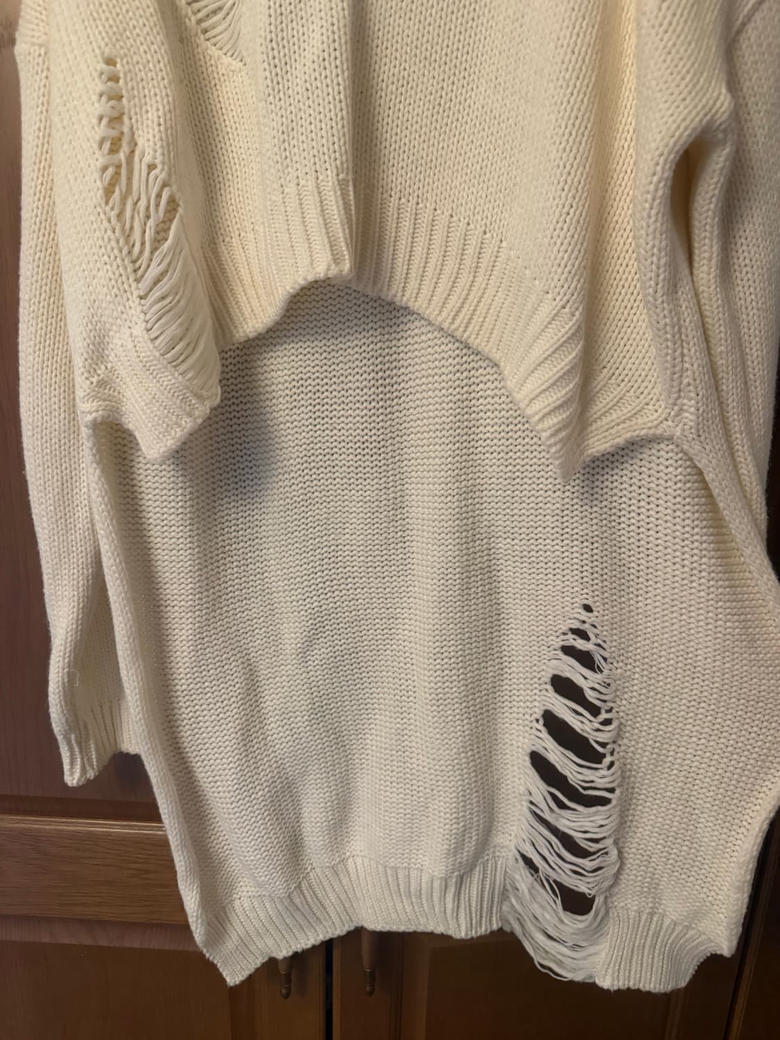 데미지 니트 원피스 상품이미지4