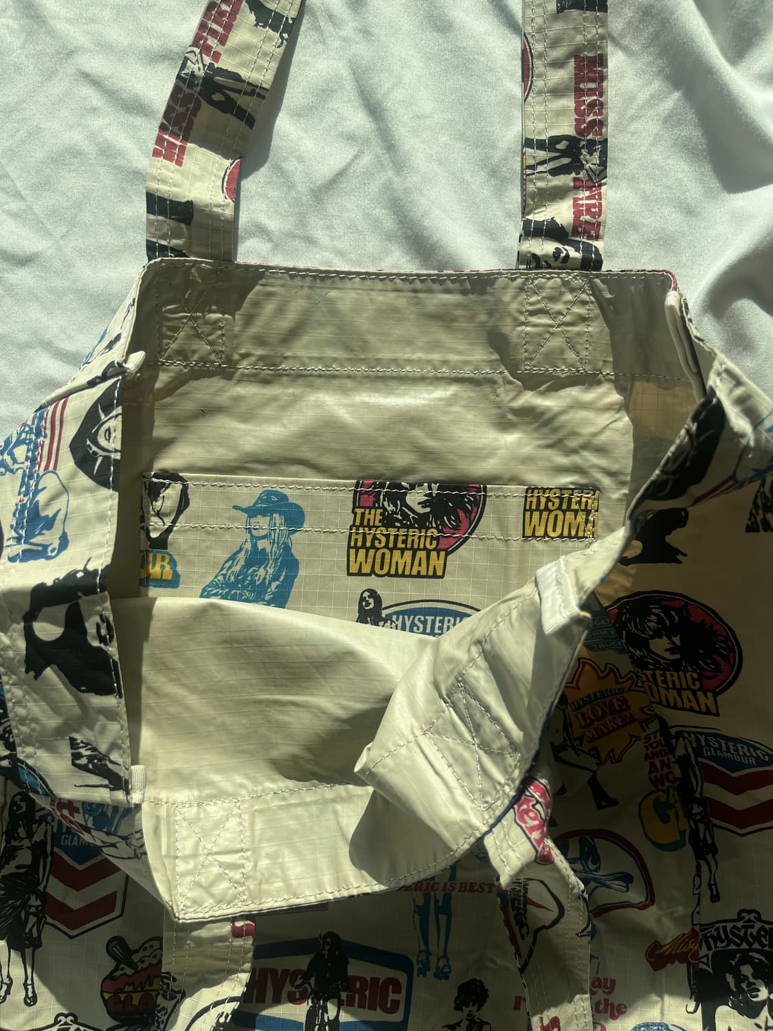 (초레어)히스테릭 글래머 아카이브 히스걸 로고 프린팅 토트백 가방 상품이미지6