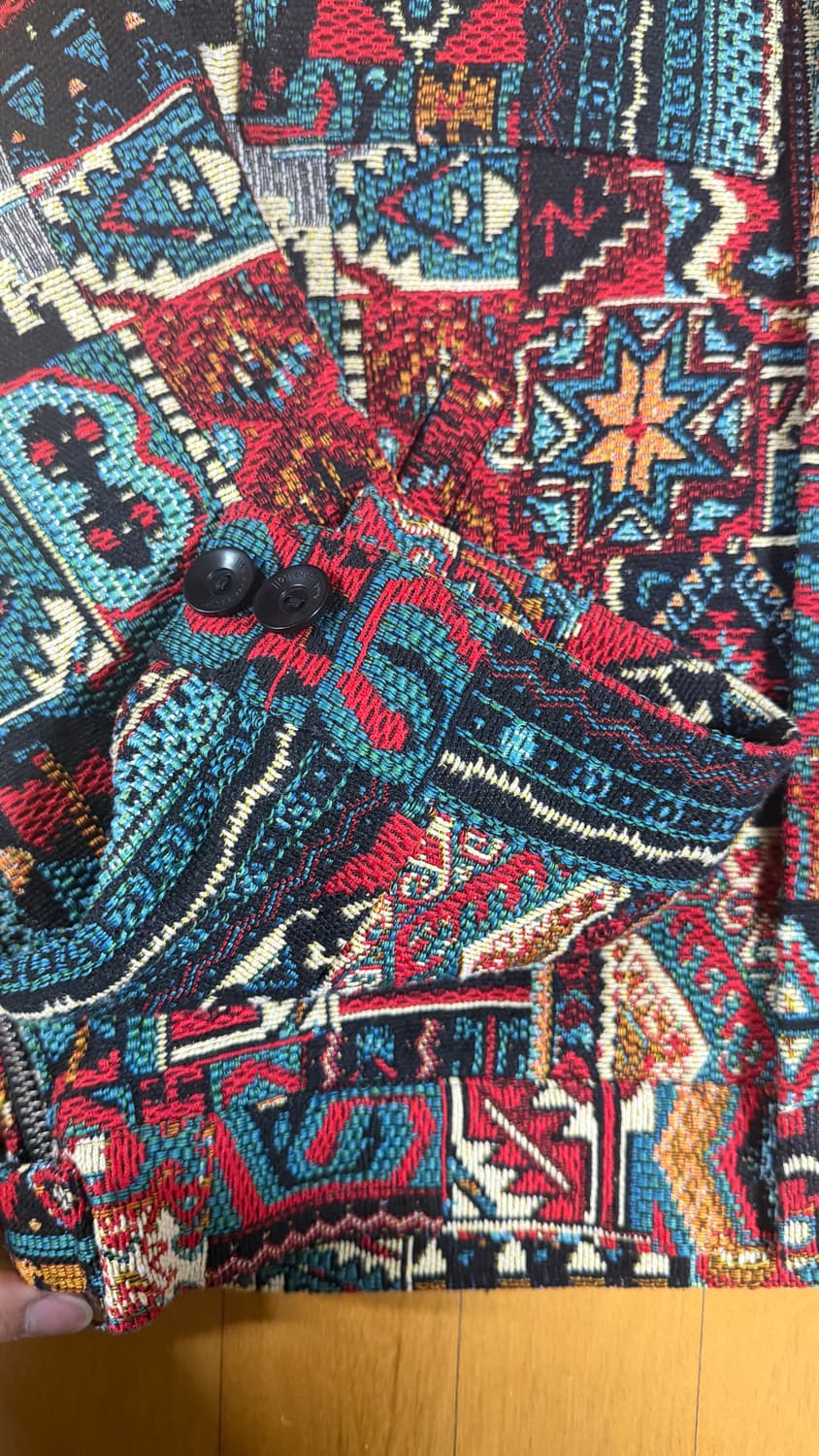 앤더슨벨 Andersson bell 레드 자카드 트러커 자켓 상품이미지2