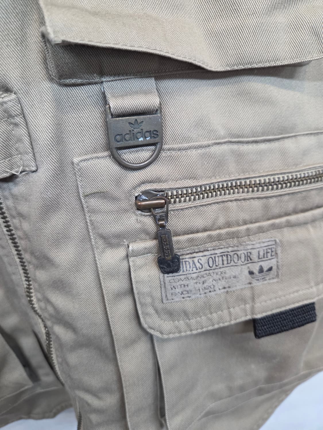 아디다스 올드스쿨 빈티지 아웃도어 피싱 가죽 코튼 조끼 L 상품이미지5