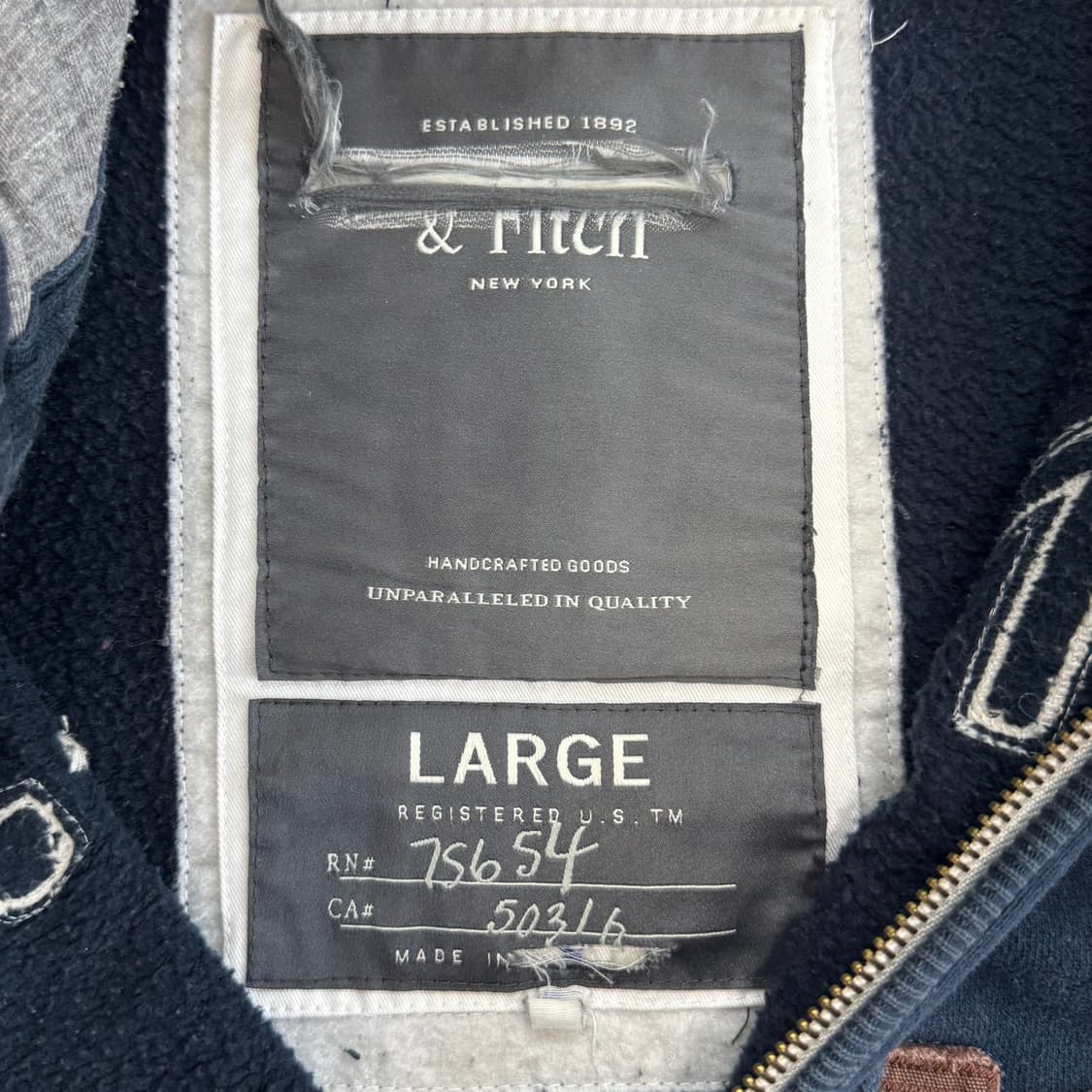 Abercrombie 아베크롬비 네이비 후드집업 상품이미지5