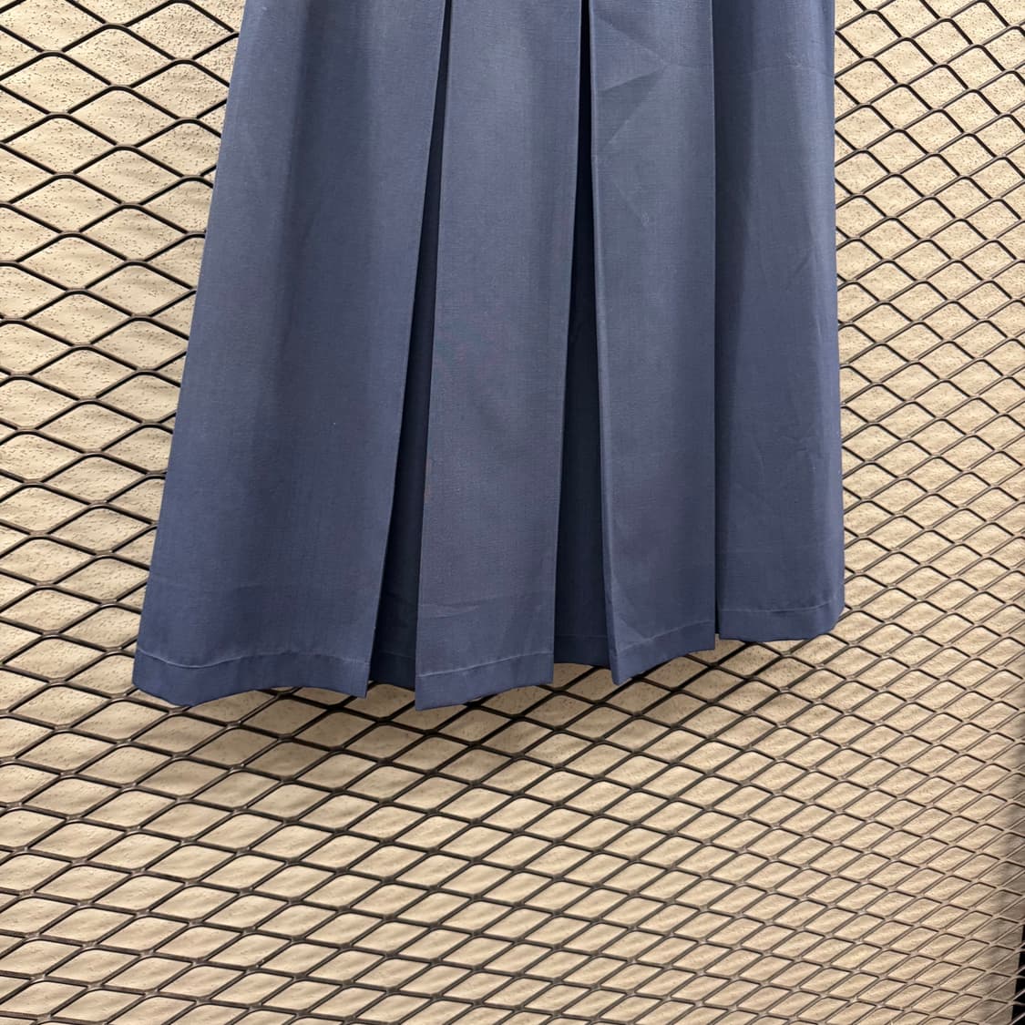 JPN VINTAGE 롱 스커트 플리츠 디테일 하이웨스트 네이비 상품이미지5