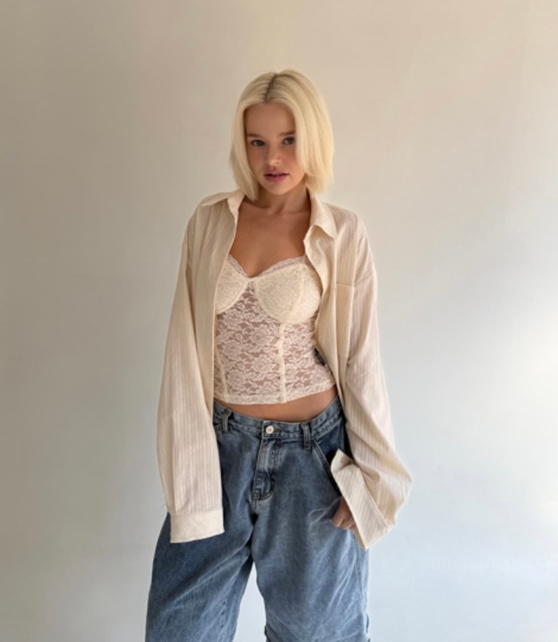 더미스테리어스호텔 보헤미안 컷오프 셔츠 상품이미지3