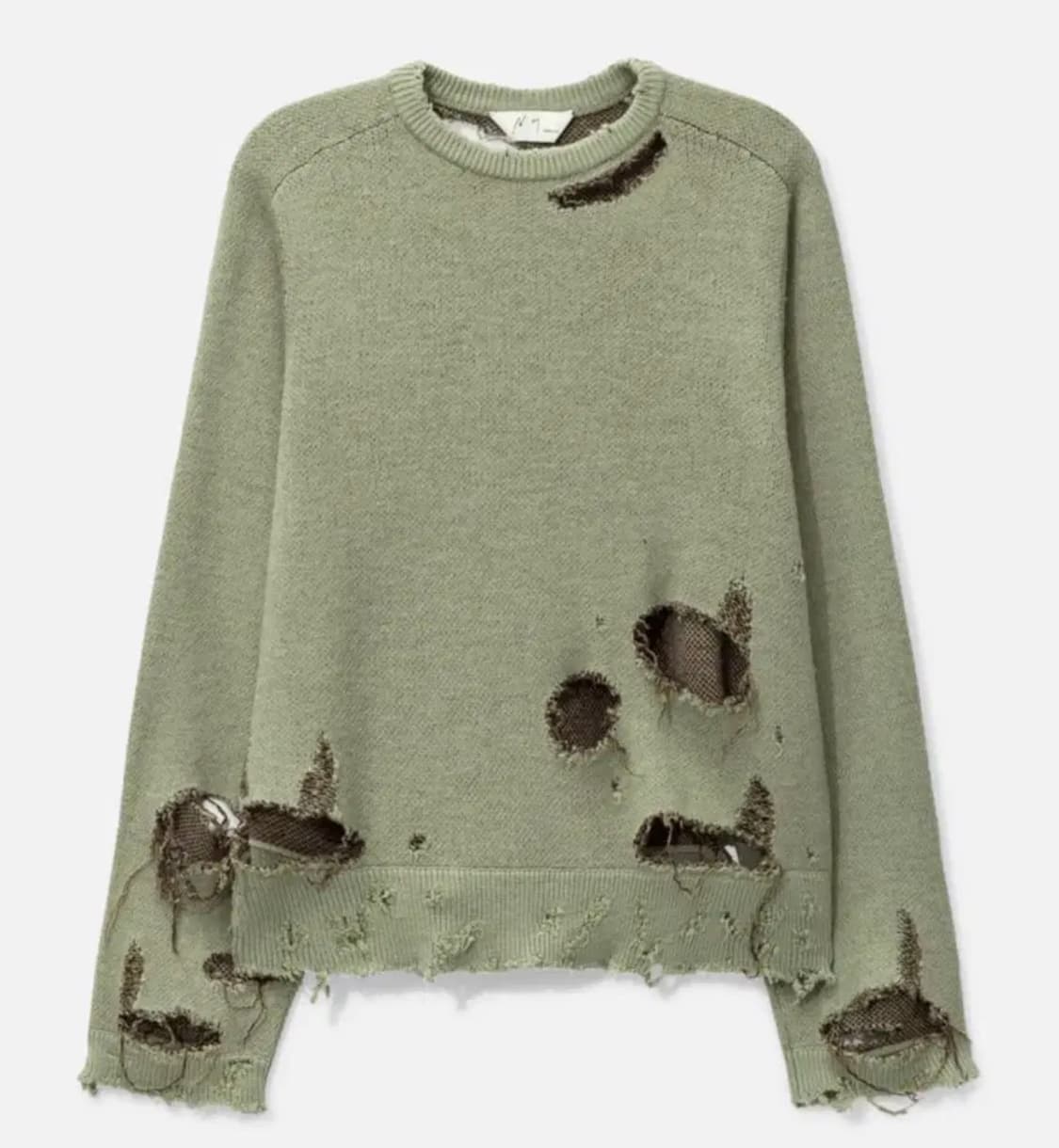 (네고가능) ANCELLM DAMAGE KNIT 안셀름 데미지 니트 상품이미지1