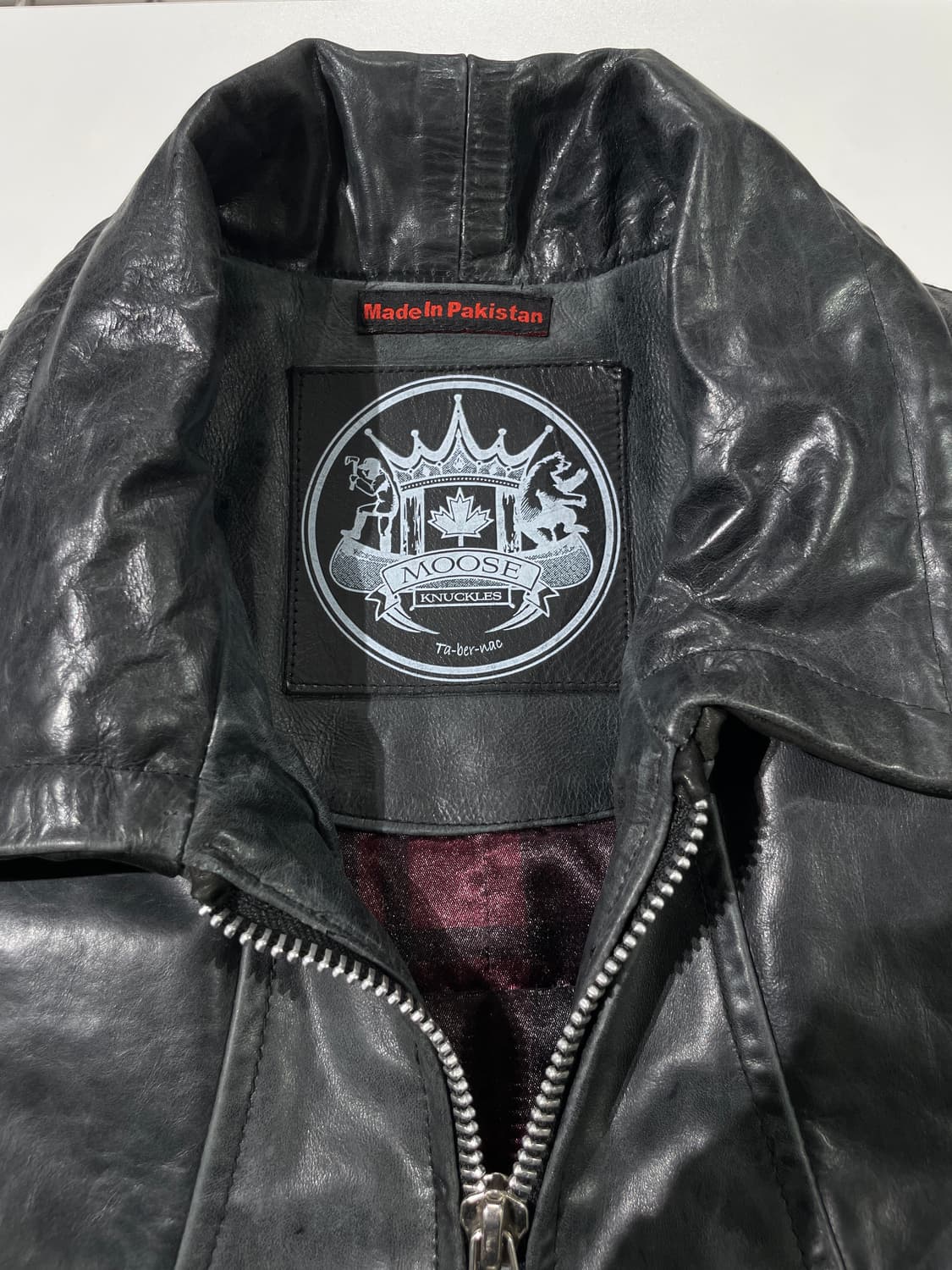 무스너클 차콜 그레이 레더 자켓 상품이미지7