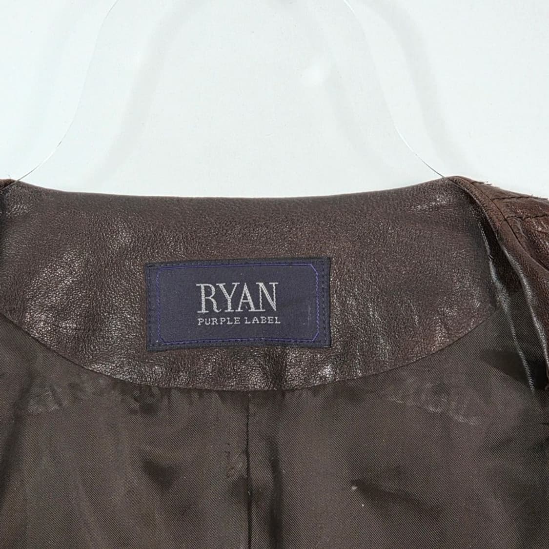 라이언 퍼플라벨 이태리 램스킨 노카라 레더 자켓 상품이미지6