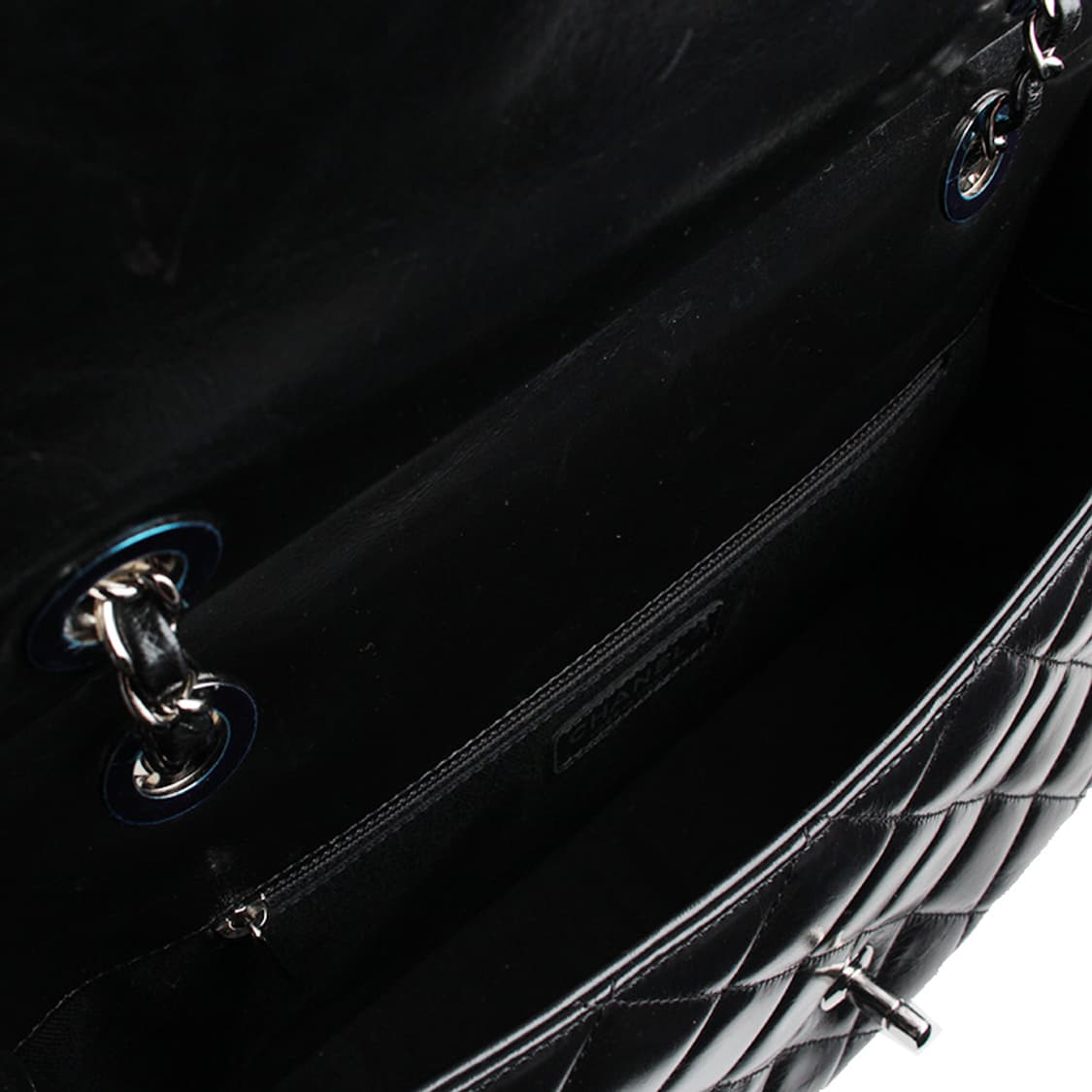 샤넬 빈티지 블랙 플랩 은장 토트겸 숄더백 (20번대) 상품이미지5