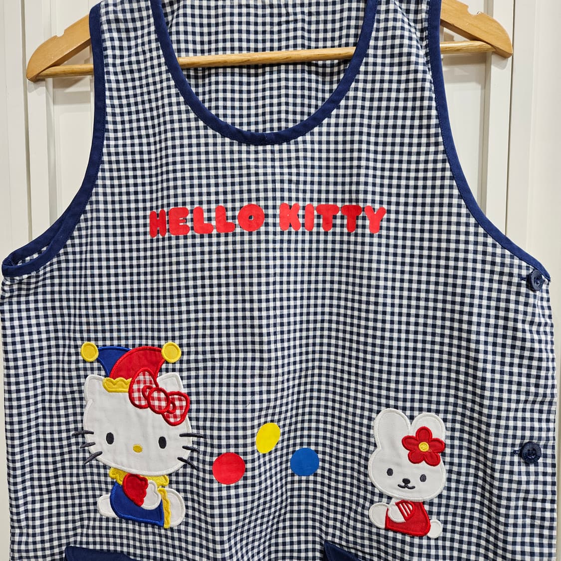 산리오 헬로키티 체크 앞치마 상품이미지3