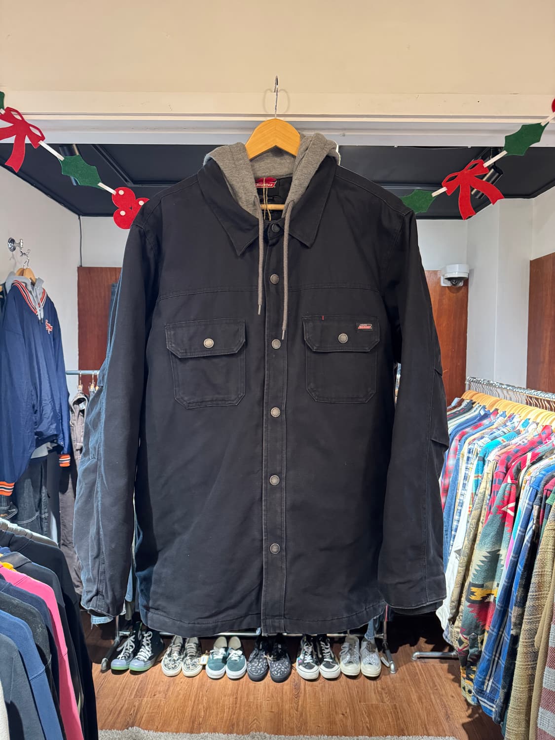 디키즈 누빔 워크셔츠 빈티지 후드자켓 XL 상품이미지1