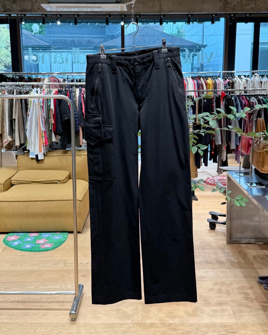 프라다 블랙 포켓 코튼 팬츠  상품이미지1