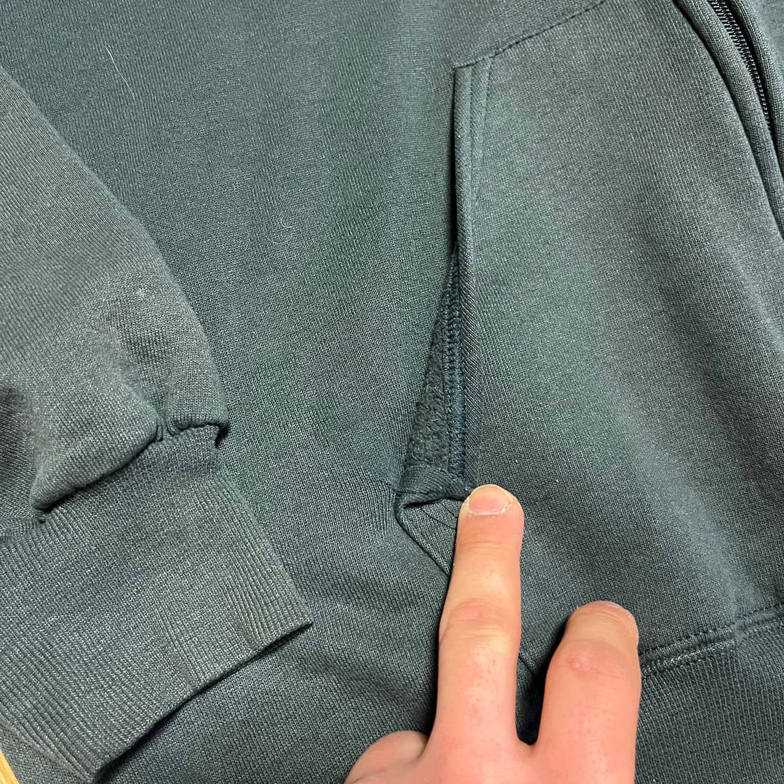 [XXL] 90s USA 빈티지 러셀 후드집업 포레스트 그린 상품이미지6