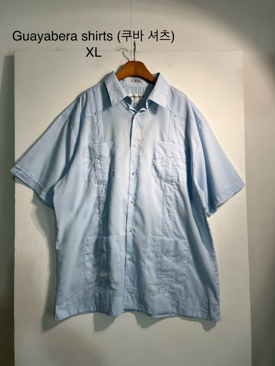 Guayabera shirts (쿠바 셔츠) XL 상품이미지1