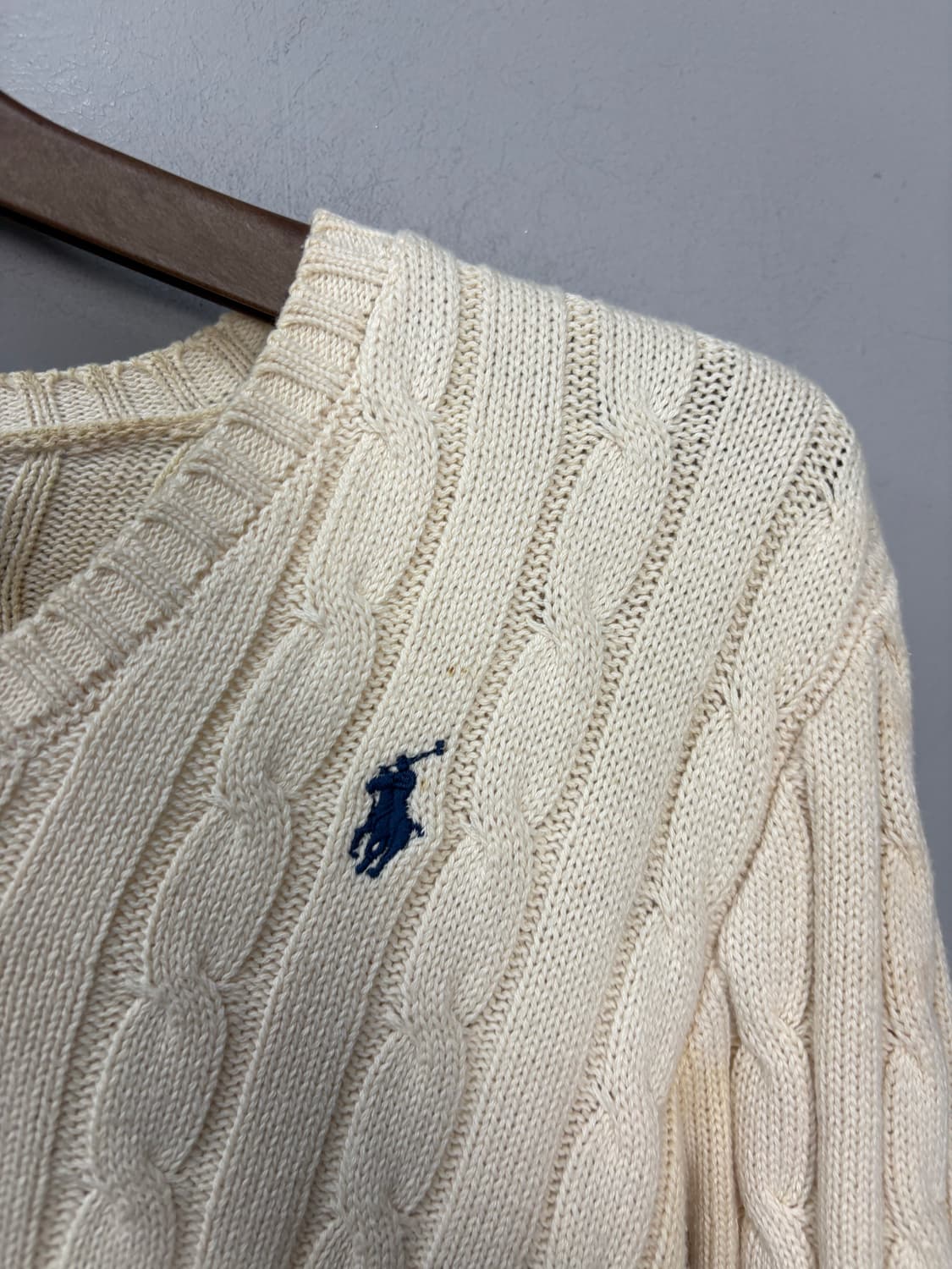 폴로랄프로렌 케이블 니트코튼 브이넥 스웨터 A3101 상품이미지3
