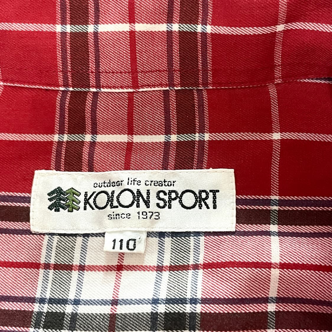 코오롱스포츠 레드 마드라스체크 포켓셔츠 남성110 상품이미지6