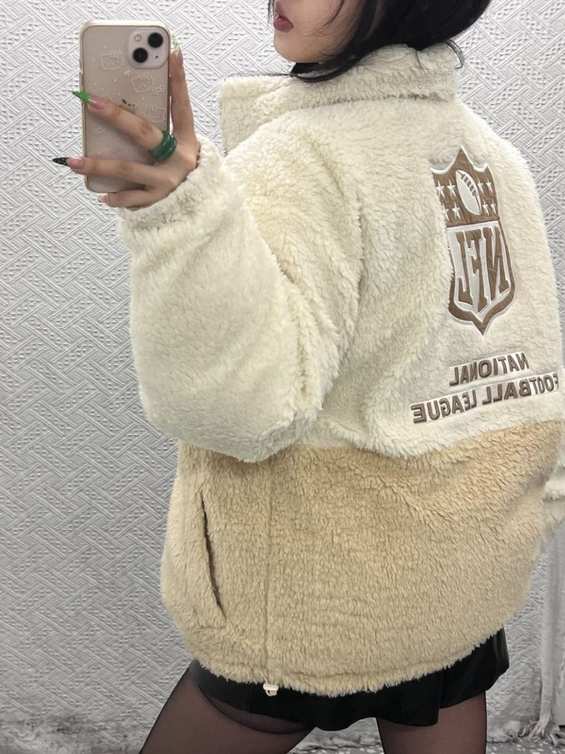 NFL 파일론 유니크 캐주얼 폭닥 리버시블 후리스 패딩 M C09346 상품이미지3