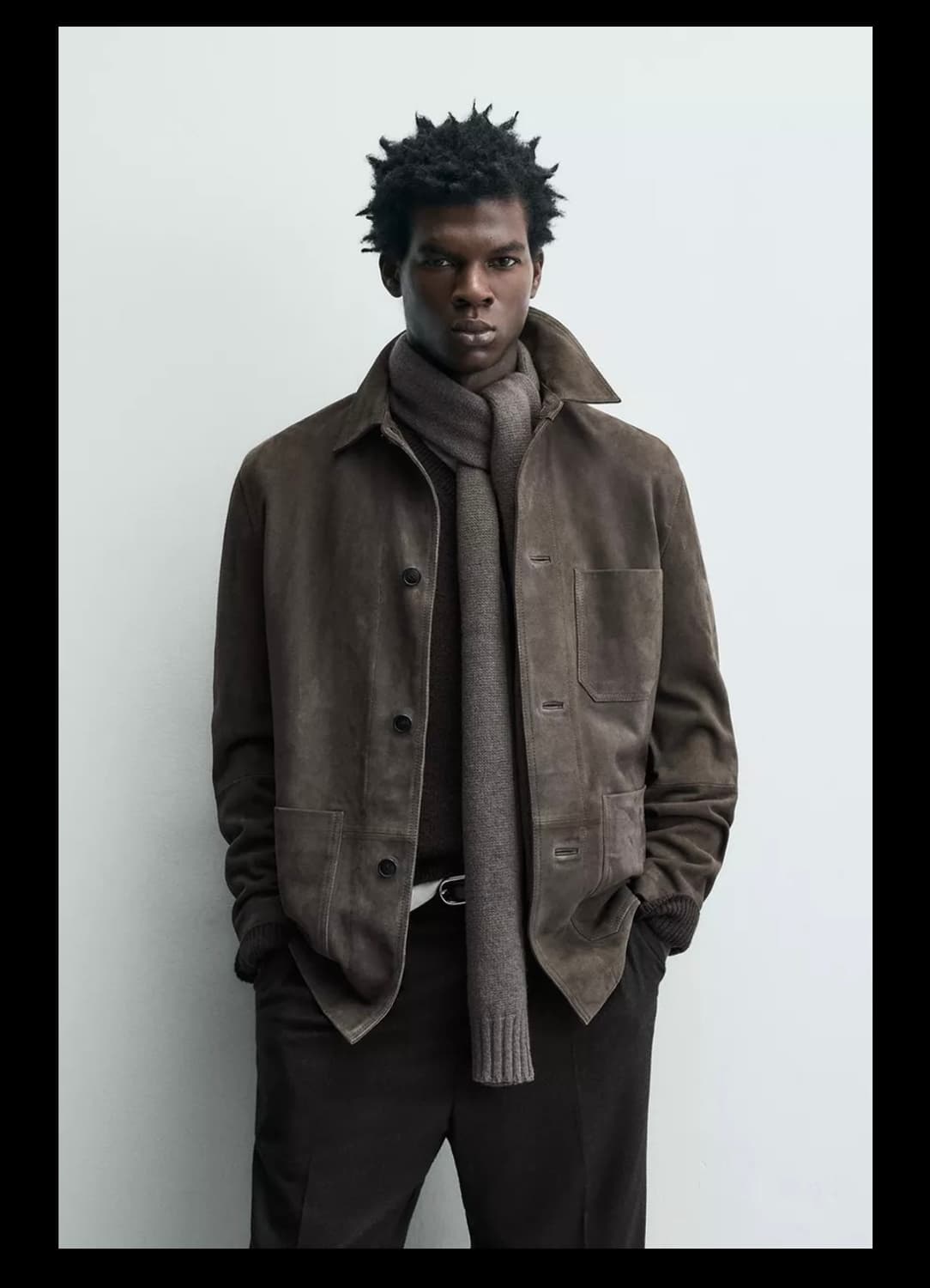 ZARA 자라 리미티드 에디션 스웨이드 가죽 재킷 XL 드레익스 초어 상품이미지2