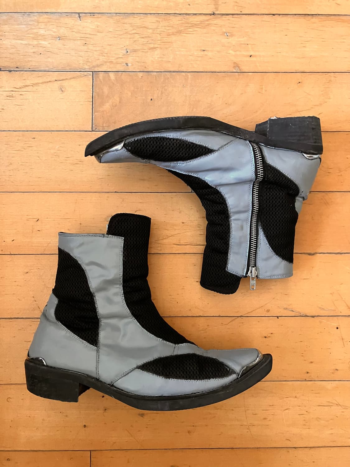 Japanese 90s 빈티지 크랙 패널 롱노즈 웨스턴부츠 275 상품이미지2