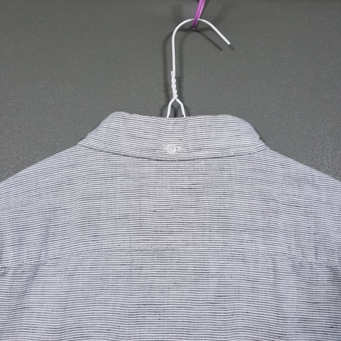 95) 라코스테 신형 크록 가로 스트라이프 코튼 린넨 셔츠 버트다운 남방 상품이미지9