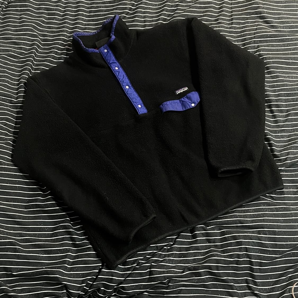 90s USA 파타고니아 신칠라 후리스 L 블랙 상품이미지1