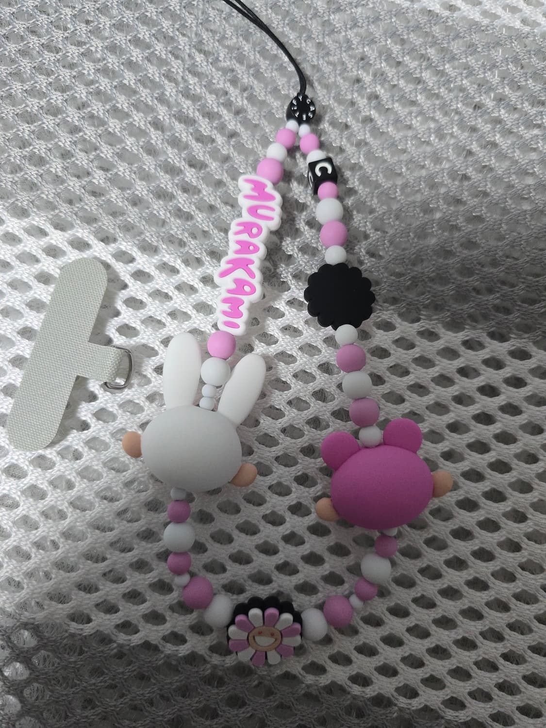 케이스티파이 x 무라카미 타카시 카이카이 앤 키키 폰 참 화이트 핑크 상품이미지3